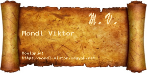Mondl Viktor névjegykártya